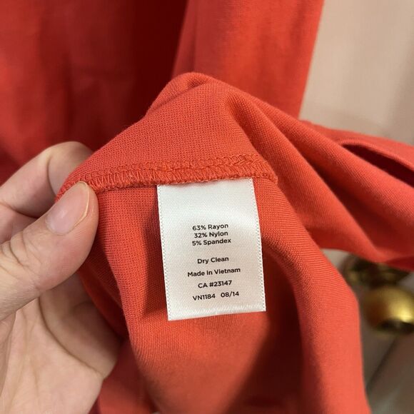 Talbots Dress Knit Stretch Size 14 Career Cocktail Casual Red - Picture 8 of 8